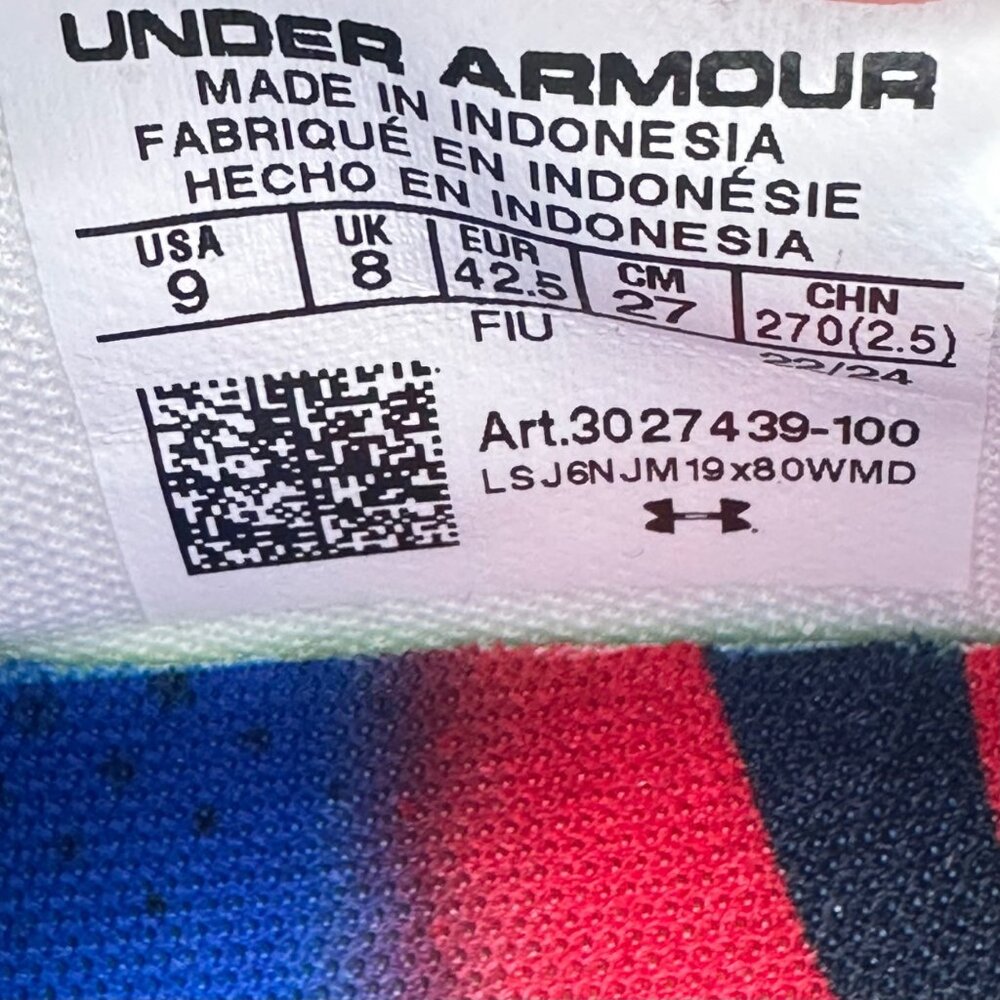 MenUnder Armour Harper 9 Pro TPU USA Multi Sz Molded Baseball Cleats 3027439-100 - Picture 10 of 12